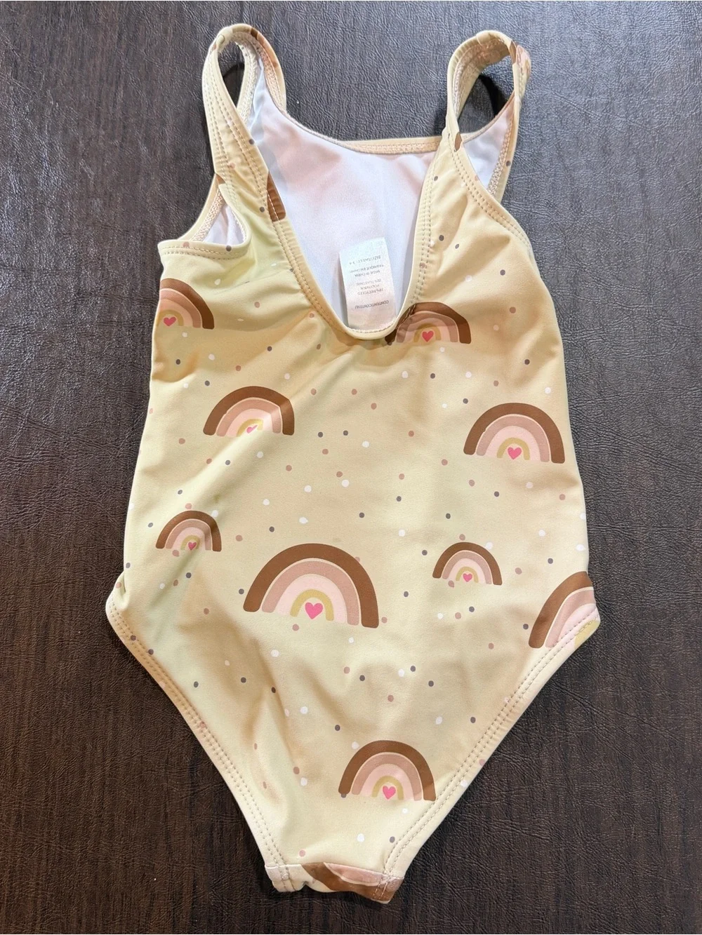 Seaesta Surf Cream Rainbow Girls One-Piece Swimsuit Sz 3-4